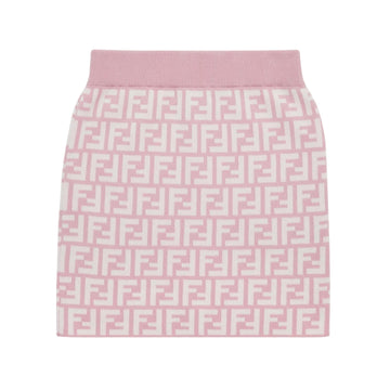 Fendi Kids pink cotton jersey baby dress featuring an all-over FF logo print, short sleeves, and round neck, Made in Italy, available at Lestyle Boutique 136 Little Collins St.