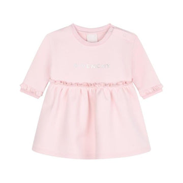 Givenchy kids dress in pale pink with shiny logo details, available at Lestyle Boutique Melbourne