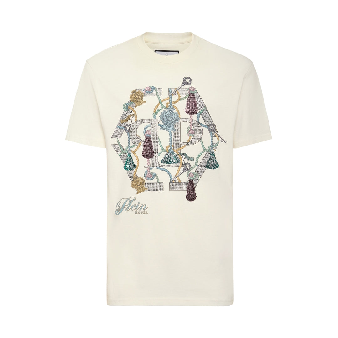 Philipp Plein round neck t-shirt with tassel design, available at Lestyle Boutique Melbourne