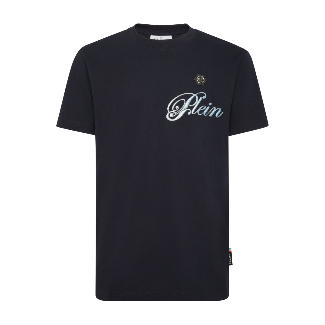 PHILIPP PLEIN ROUND NECK T-SHIRT with gradient skull design, available at Lestyle Boutique Melbourne