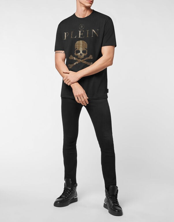 PHILIPP PLEIN T-SHIRT featuring skull and bones graphic print available at Lestyle Boutique Melbourne