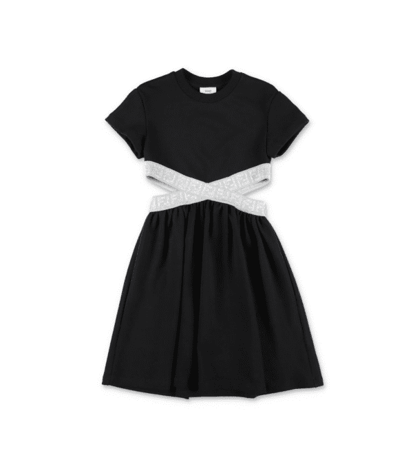 Fendi Kids Dress with all-over logo design, perfect for stylish occasions, available at Lestyle Boutique Melbourne