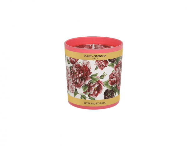 Dolce & Gabbana scented candle with Mediterranean print, rose scent, available at Lestyle Boutique Melbourne