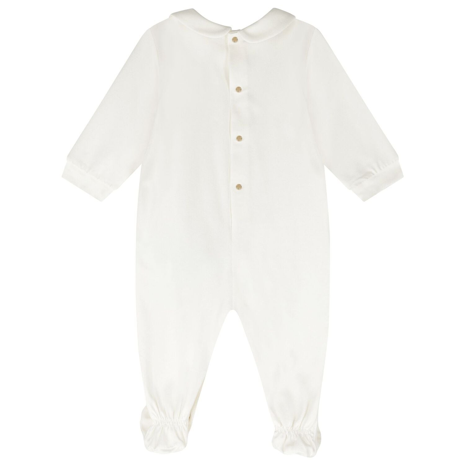 VERSACE Baby Grow featuring Ivory & Gold Medusa logo available at Lestyle Boutique Melbourne