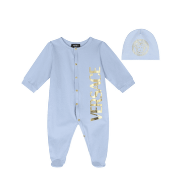 VERSACE KIDS BABYGROW SET featuring logo-print available at Lestyle Boutique Melbourne