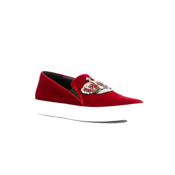 Versace shoes featuring red velvet crown emblem available at Lestyle Boutique Melbourne