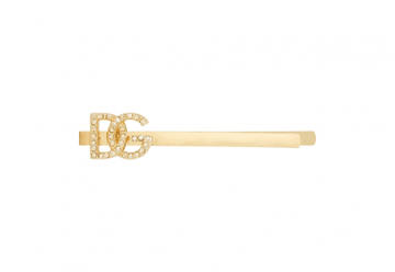 DOLCE & GABBANA HAIR CLIP with DG logo, crafted in gold for elegance and comfort, available at Lestyle Boutique Melbourne