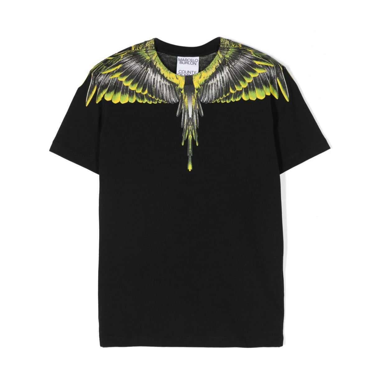 Marcelo Burlon Icon Wings T-shirt in Black/Yellow - Lestyle Boutique Melbourne