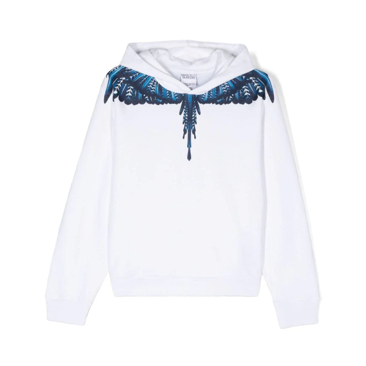 Marcelo Burlon County of Milan Kids white hoodie with blue Wings print – Lestyle Boutique Melbourne