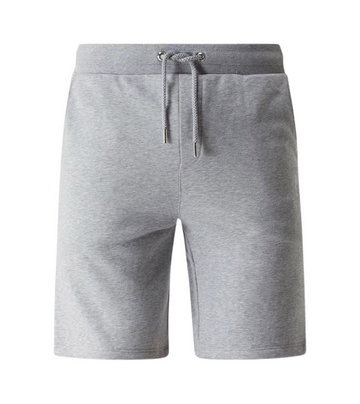 Karl Lagerfeld logo-print track shorts in grey, featuring elasticated waistband and slip pockets, available at Lestyle Boutique Melbourne