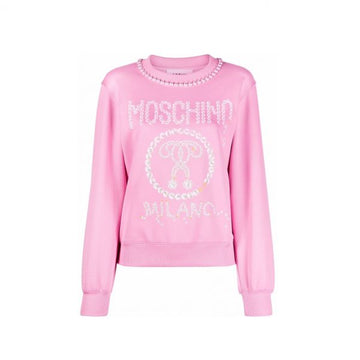 Moschino sweatshirt with pearl embellishments, crafted from cotton blend, available at Lestyle Boutique Melbourne