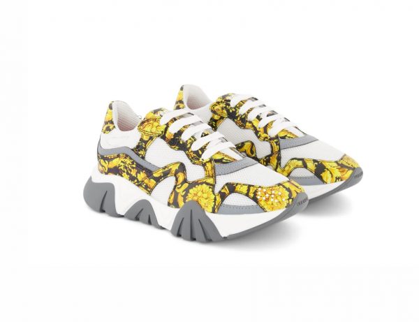 YOUNG VERSACE SNEAKERS featuring barocco print available at Lestyle Boutique Melbourne