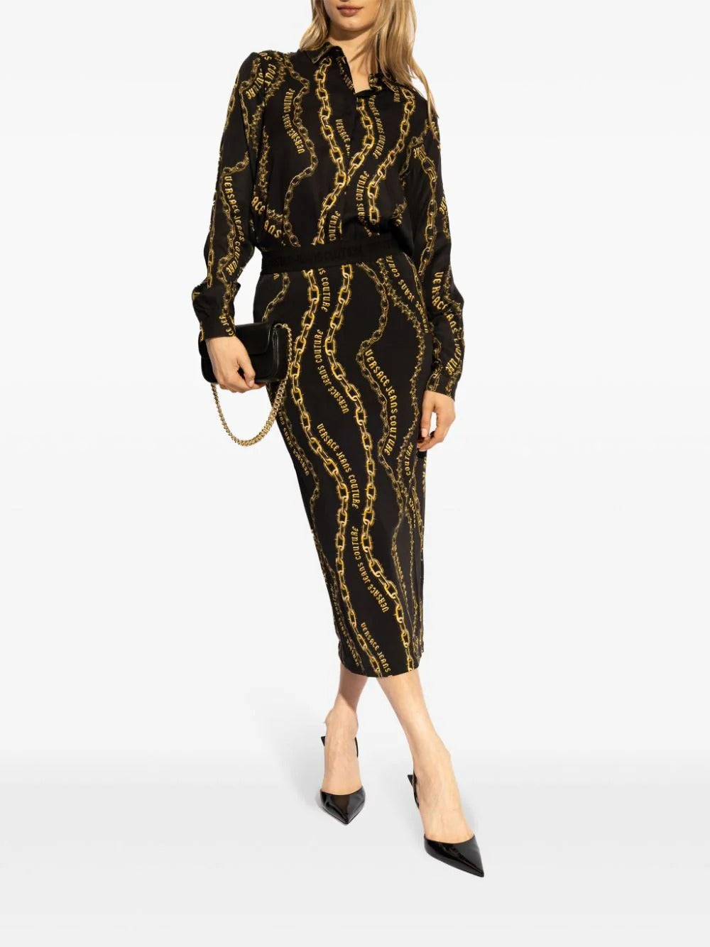 VERSACE 牛仔高定半身裙