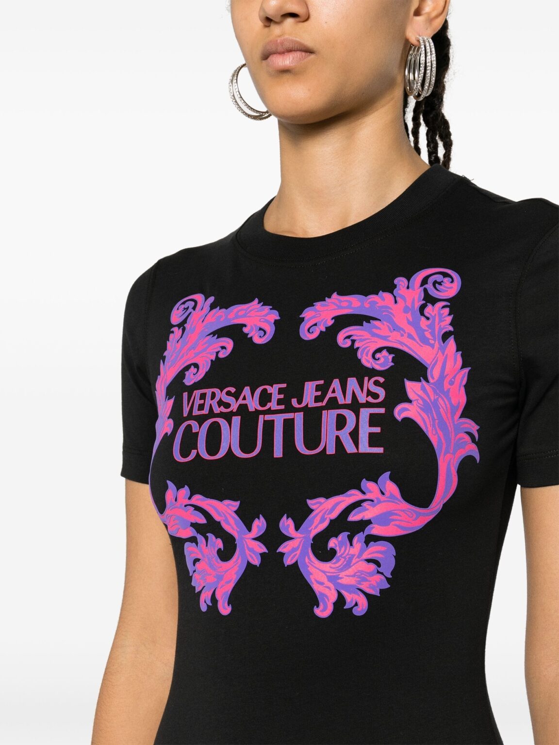 Versace Jeans Couture dress with logo print, crafted from cotton. Available at Lestyle Boutique Melbourne