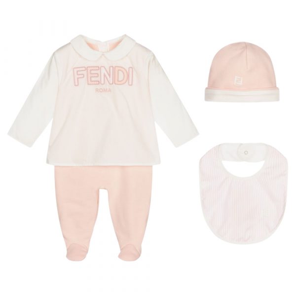 Fendi baby romper set with luxury design and soft materials, available at Lestyle Boutique Melbourne