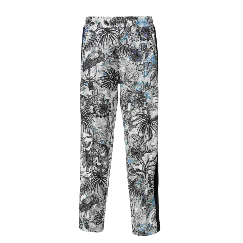 Just Cavalli trousers featuring a striking jungle print, available at Lestyle Boutique Melbourne