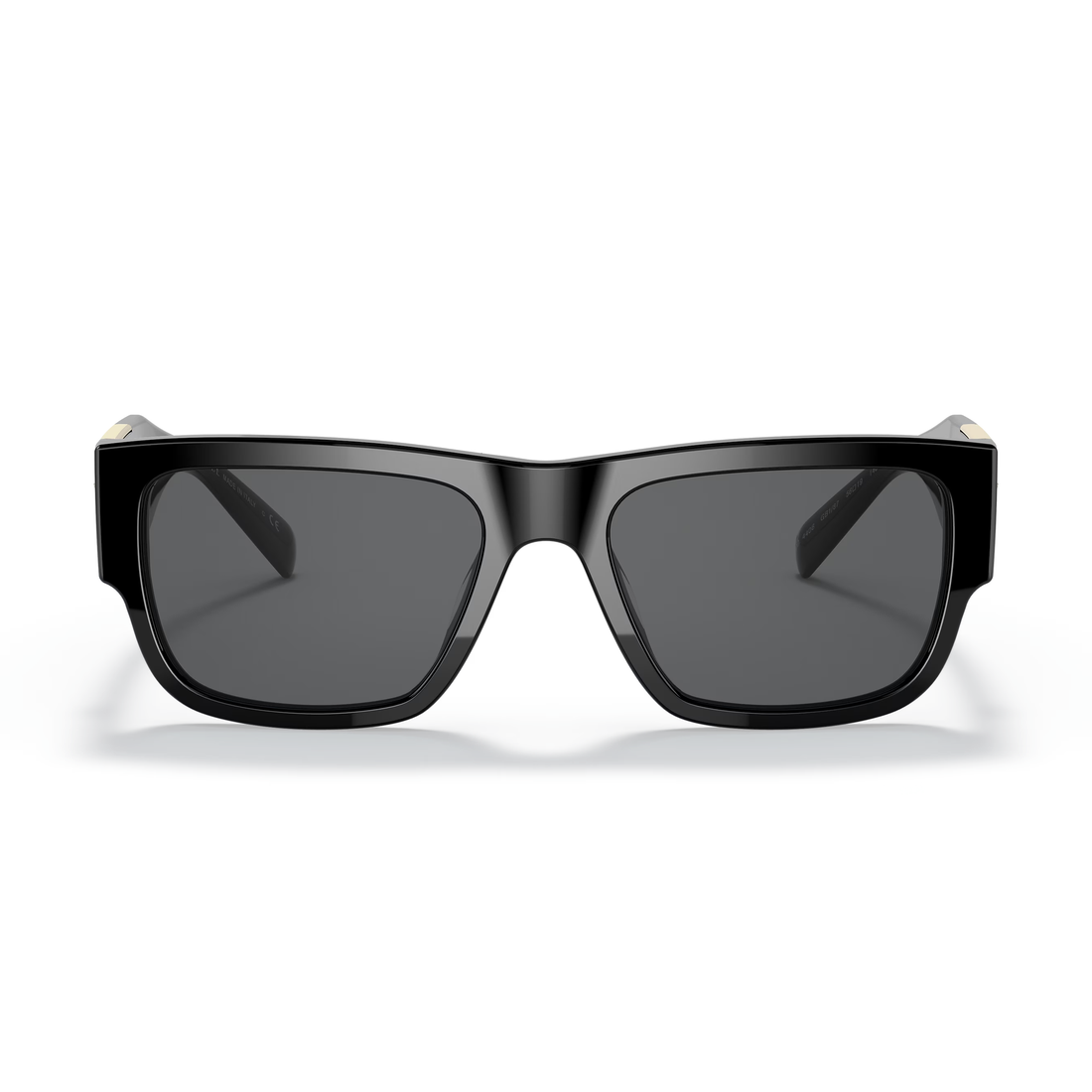 Versace black square sunglasses with grey lenses and Medusa emblem, available at Lestyle Boutique Melbourne. A luxurious and stylish accessory for sunny days.