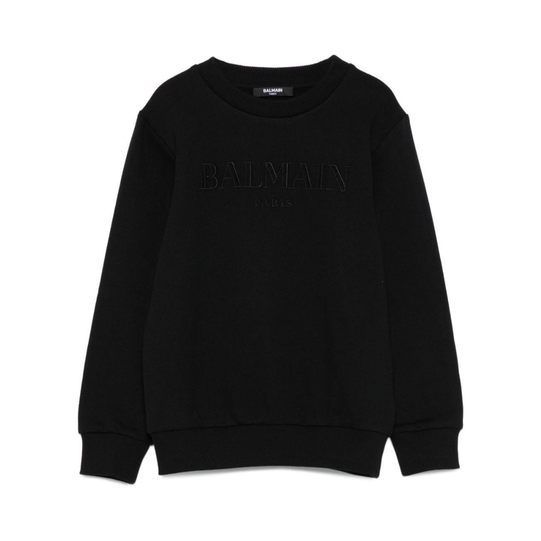 BALMAIN SWEATSHIRT featuring embossed BALMAIN logo available at Lestyle Boutique Melbourne
