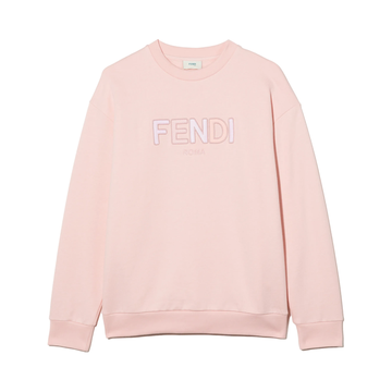 Fendi Kids Sweatshirt featuring embossed FENDI Roma logo across chest available at Lestyle Boutique Melbourne