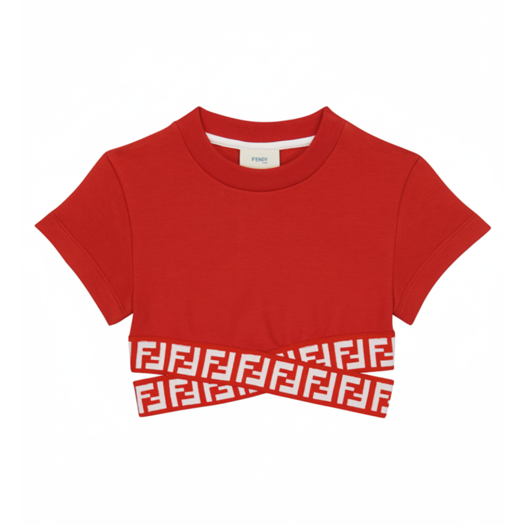 FENDI KIDS TOP featuring logo band around hem available at Lestyle Boutique Melbourne