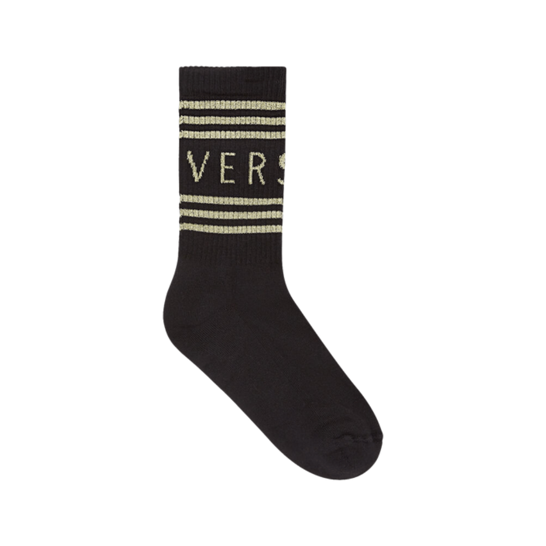 Versace socks featuring 1990s vintage logo, available at Lestyle Boutique Melbourne
