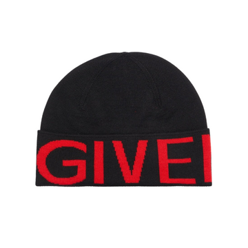 GIVENCHY BEANIE featuring bold red lettering available at Lestyle Boutique Melbourne