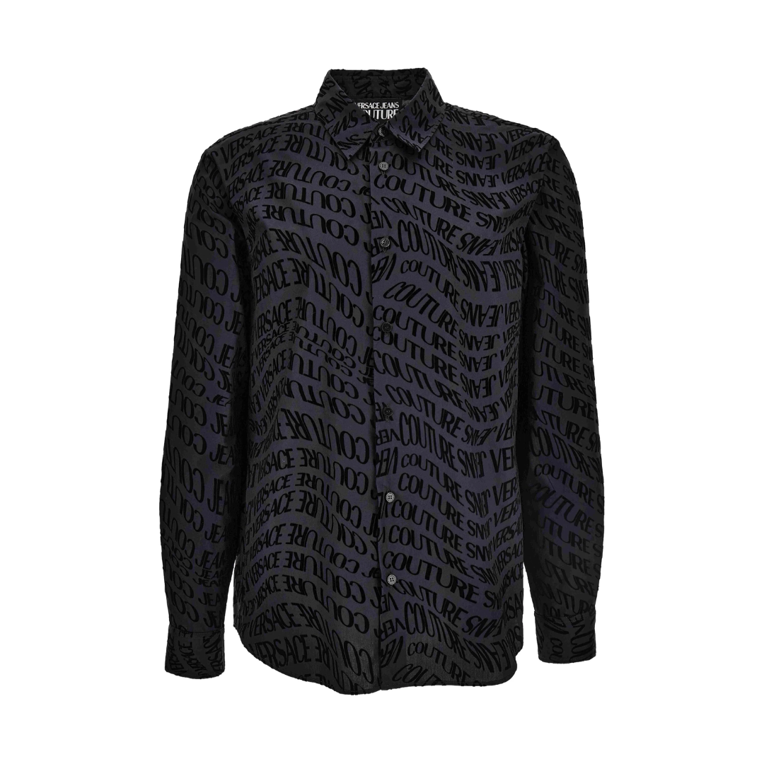 Versace Jeans Couture logo-print shirt featuring all-over logo print available at Lestyle Boutique Melbourne