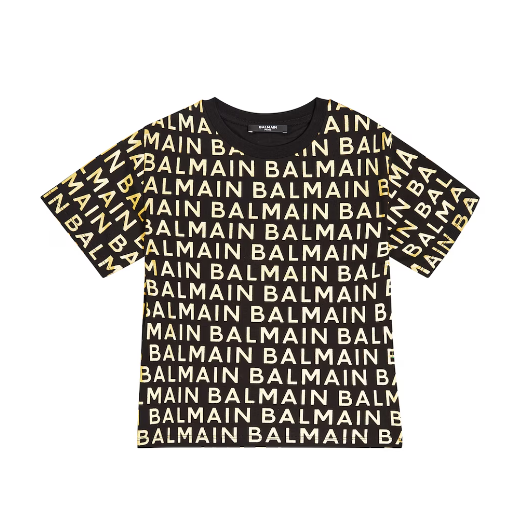 Balmain T-SHIRT featuring all-over logo print available at Lestyle Boutique Melbourne