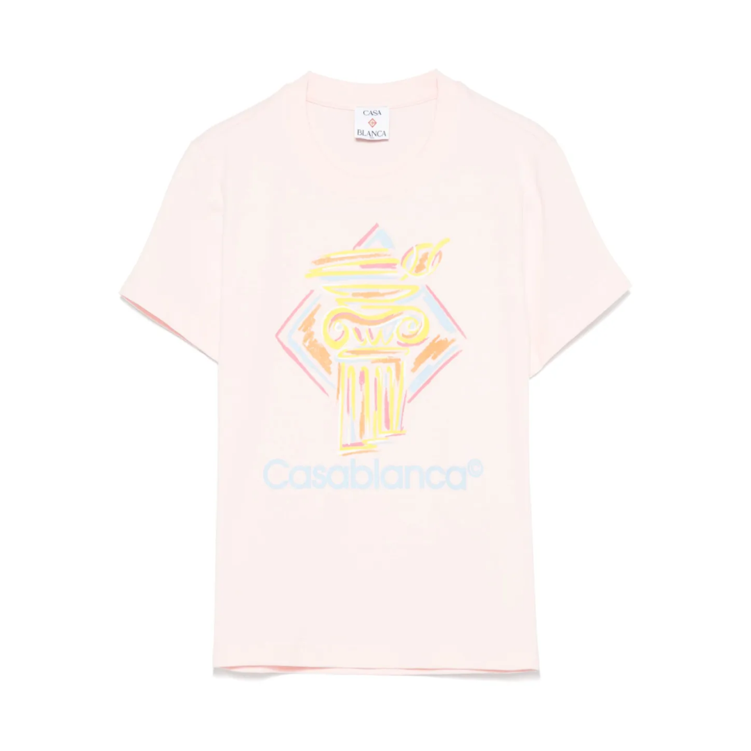 Casablanca T-shirt featuring diamond column printed available at Lestyle Boutique Melbourne
