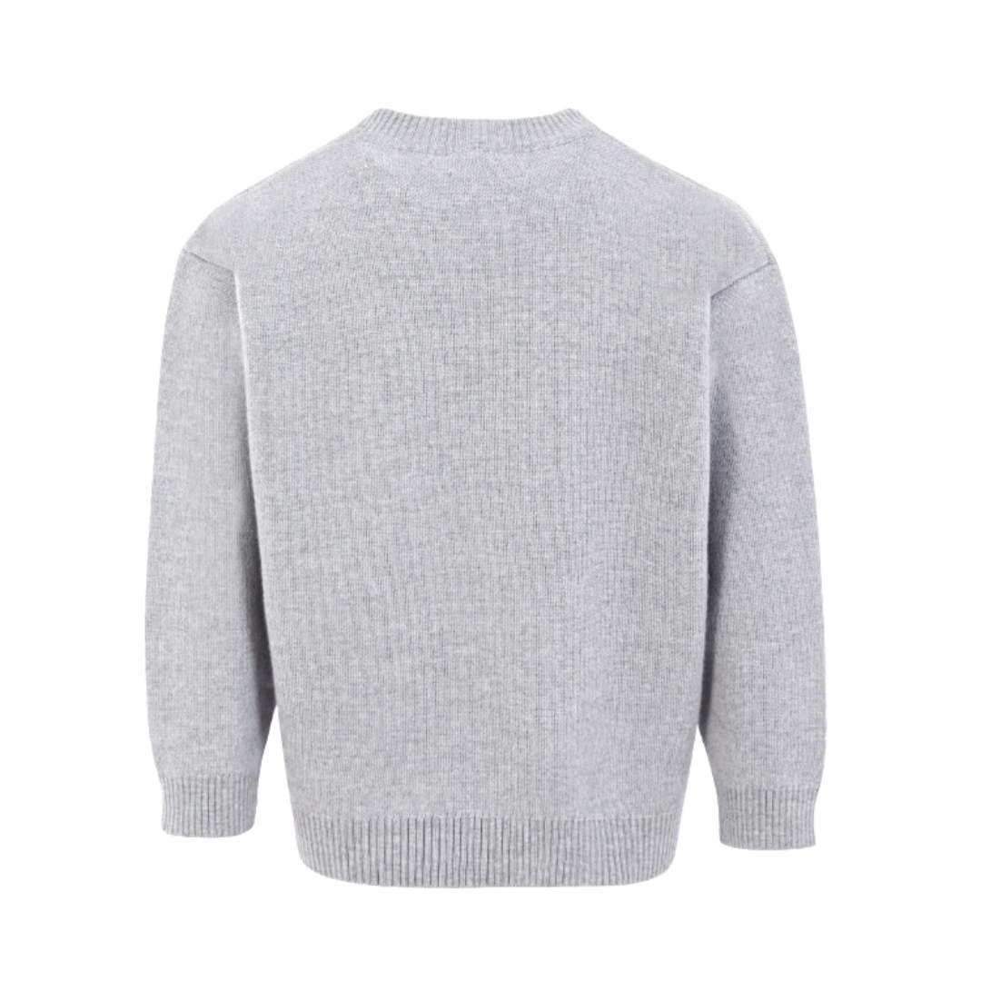 Fendi Kids sweater with logo for girls, grey knit available at Lestyle Boutique Melbourne