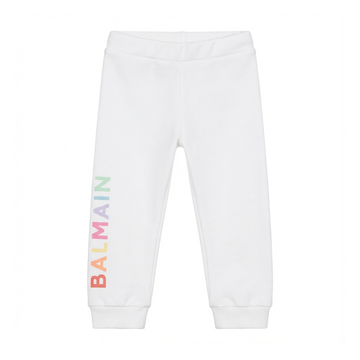 BALMAIN KIDS PANTS featuring rainbow logo down the left leg available at Lestyle Boutique Melbourne