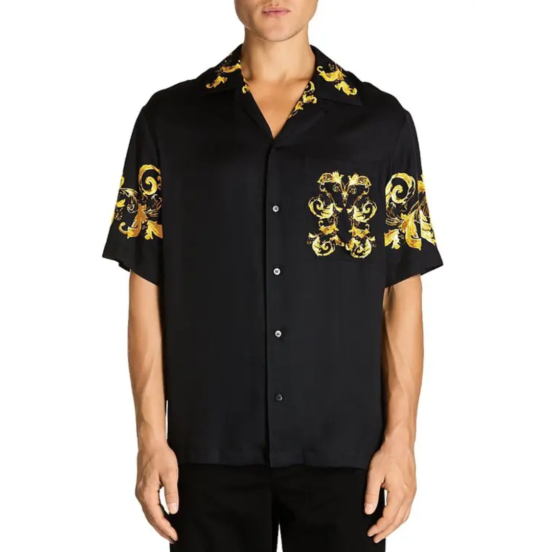 Versace Jeans Couture Camp Shirt featuring Barocco print available at Lestyle Boutique Melbourne