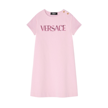 Versace top featuring glitter logo on chest available at Lestyle Boutique Melbourne