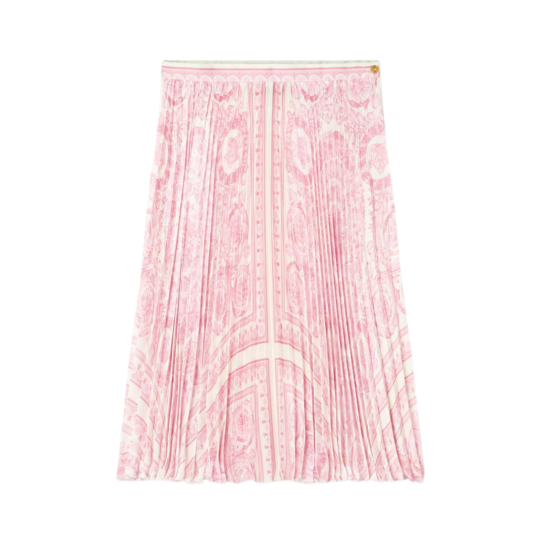 VERSACE KIDS pleated midi skirt featuring Barocco print available at Lestyle Boutique Melbourne