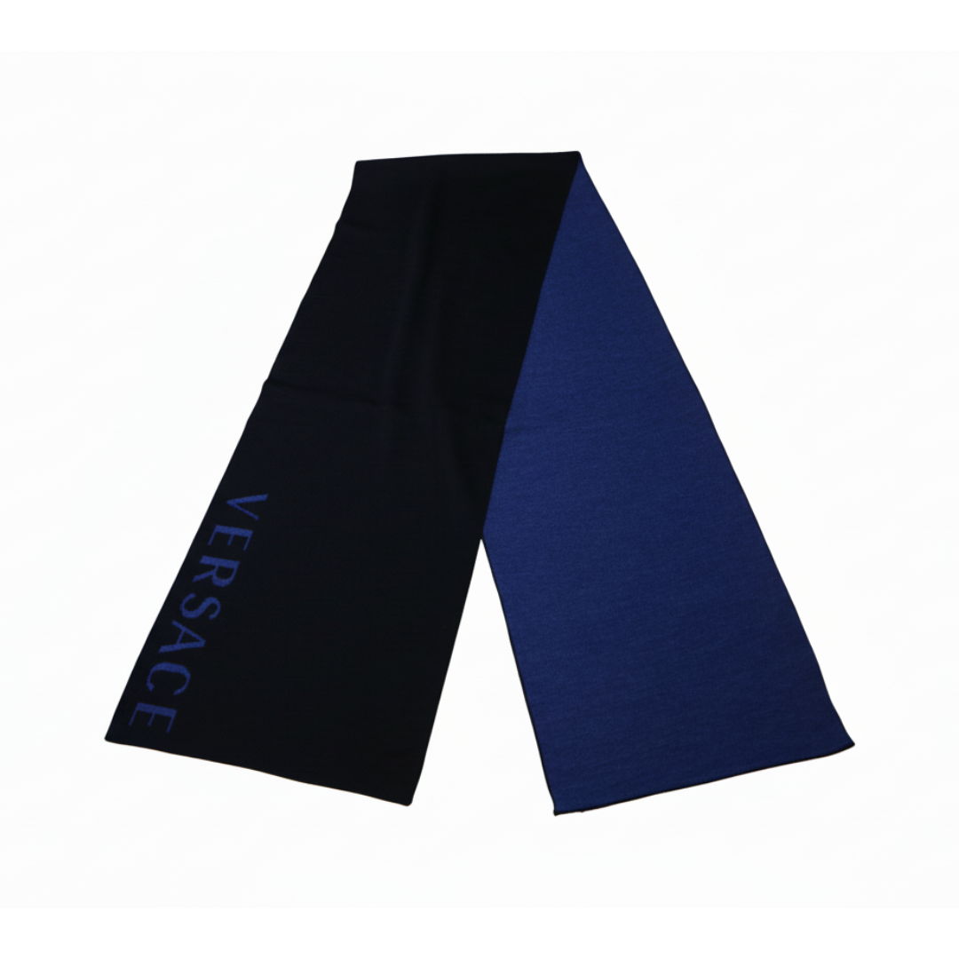 Versace scarf featuring logo lettering available at Lestyle Boutique Melbourne