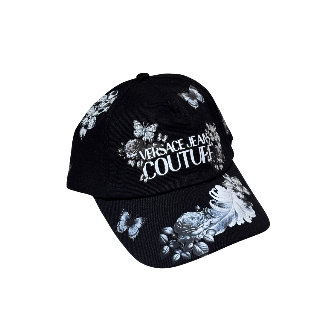 Versace Jeans Couture cap featuring floral and butterfly print available at Lestyle Boutique Melbourne