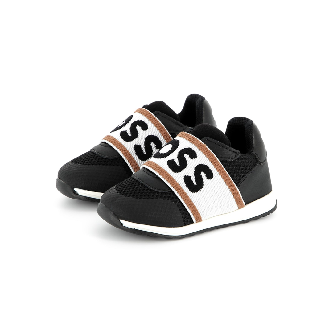 BOSS KIDS logo-strap sneakers featuring a branded strap available at Lestyle Boutique Melbourne