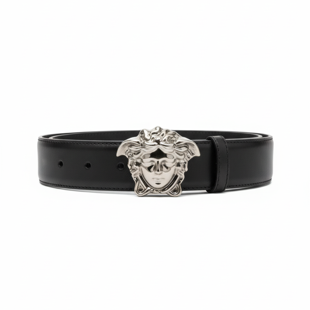 Versace belt featuring Medusa head buckle available at Lestyle Boutique Melbourne