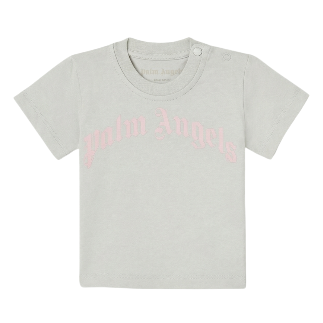 Palm Angels T-shirt featuring pink logo available at Lestyle Boutique Melbourne