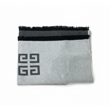 Givenchy scarf featuring fringe edge and geometric logo pattern available at Lestyle Boutique Melbourne