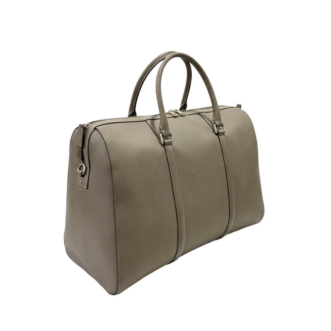 Cavalli Class bag featuring structured grey textured leather with top handles available at Lestyle Boutique Melbourne