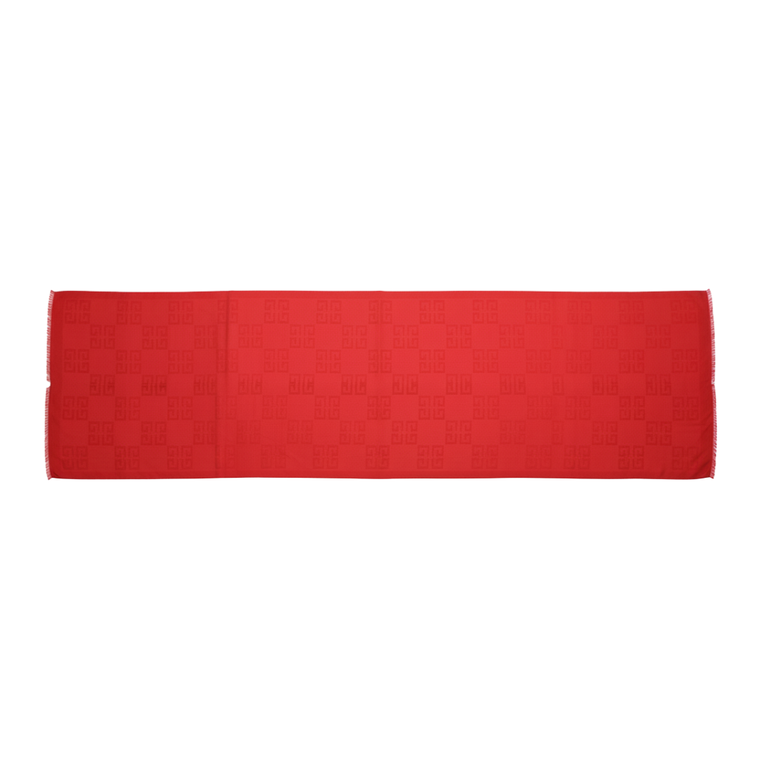 Givenchy scarf in red featuring a geometric pattern available at Lestyle Boutique Melbourne