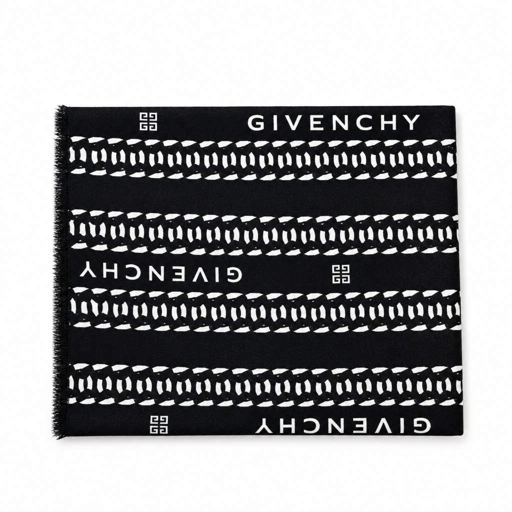 Givenchy scarf featuring logo pattern available at Lestyle Boutique Melbourne