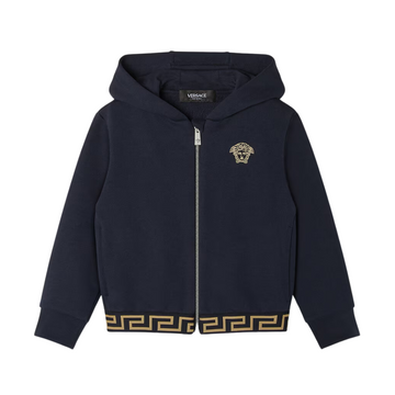 VERSACE GRECA KIDS HOODIE featuring Medusa embroidery available at Lestyle Boutique Melbourne
