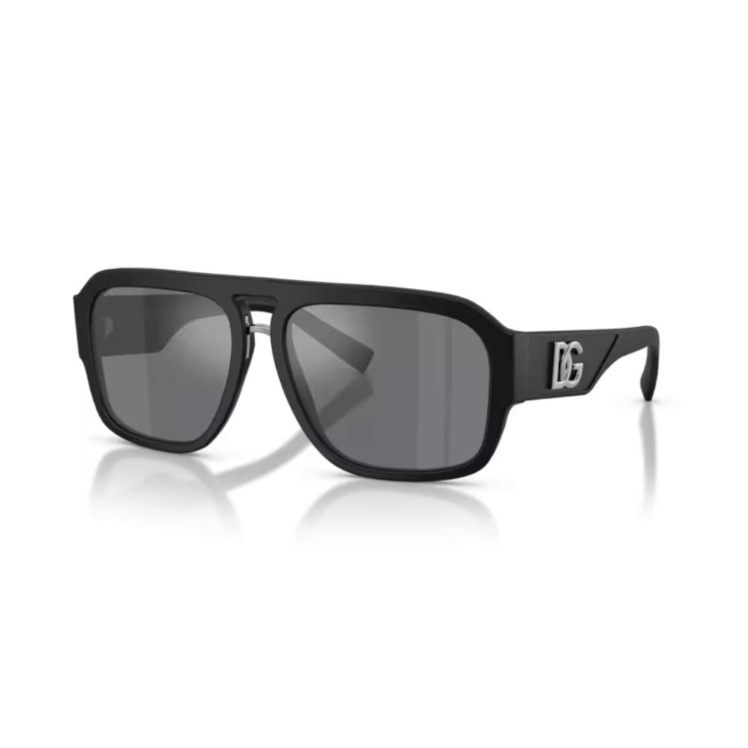 Dolce & Gabbana pilot sunglasses with grey mirror black lenses available at Lestyle Boutique Melbourne