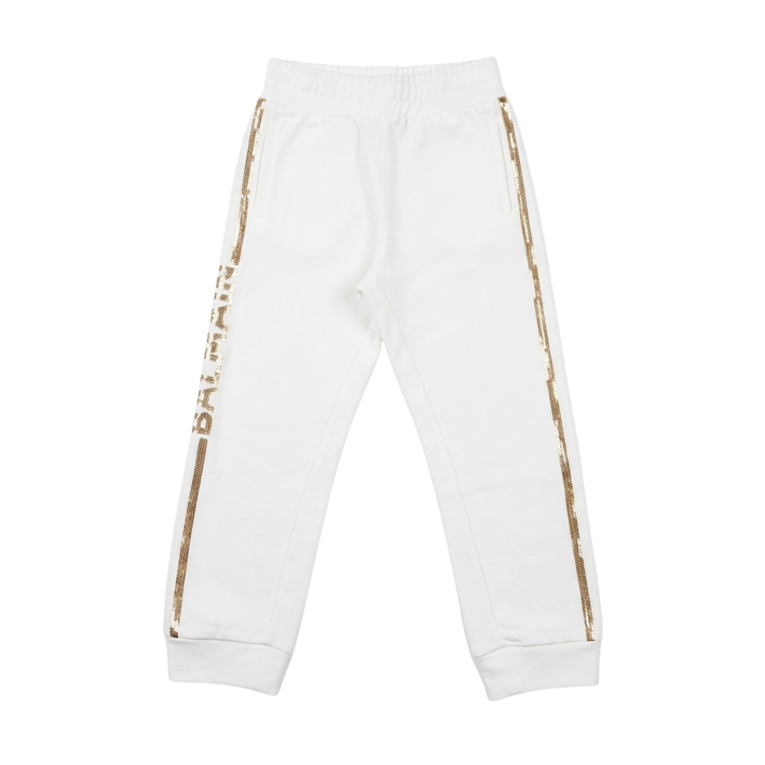 Balmain pants featuring gold sequin side stripes available at Lestyle Boutique Melbourne