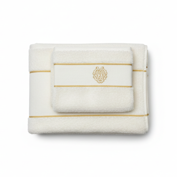 Roberto Cavalli Towel Set featuring gold detailing available at Lestyle Boutique Melbourne