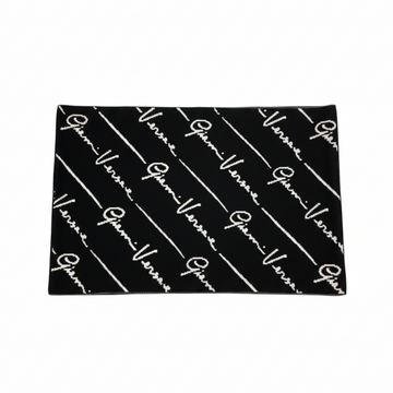 Versace scarf featuring signature script pattern available at Lestyle Boutique Melbourne