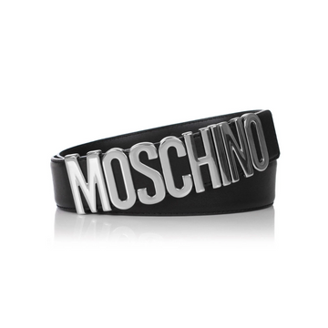 MOSCHINO belt featuring oversized logo buckle available at Lestyle Boutique Melbourne