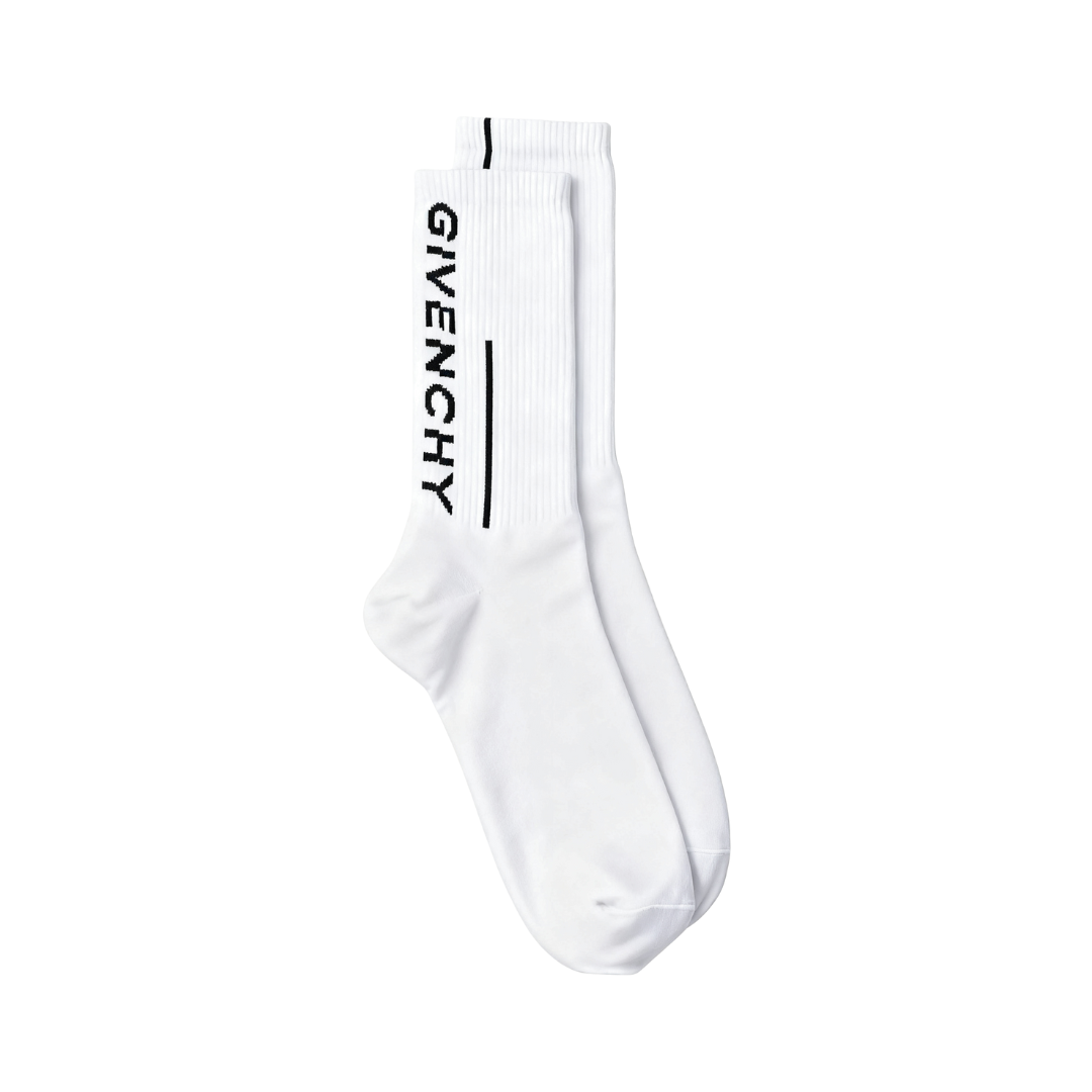 GIVENCHY socks featuring logo detailing with ribbed cuffs available at Lestyle Boutique Melbourne